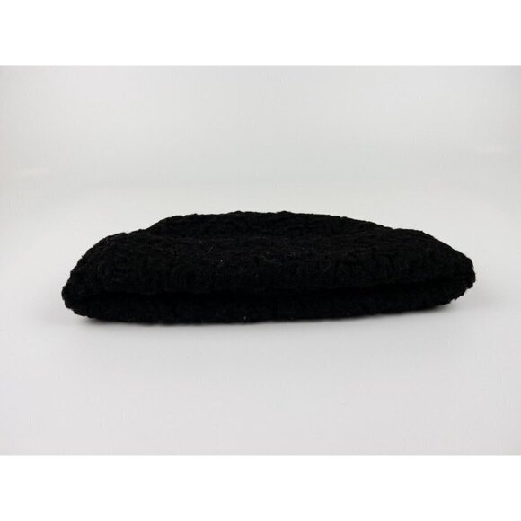 Adam Meldrum & Anderson Black Boiled Wool Hat with Ear Covers Size M Winter Cap - Picture 12 of 13
